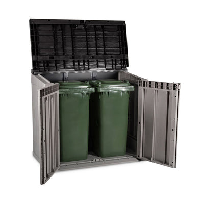 Toomax Stora Way All Weather Storage Shed Cabinet, Taupe Grey/Brown (For Parts) - VMInnovations