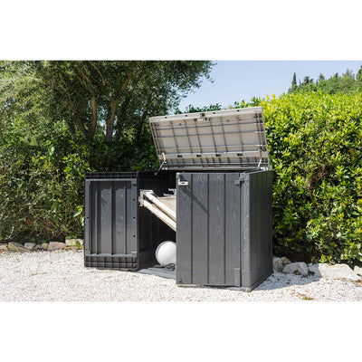 Toomax Stora Way All Weather Outdoor 5' x 3' Storage Shed Cabinet Anthracite