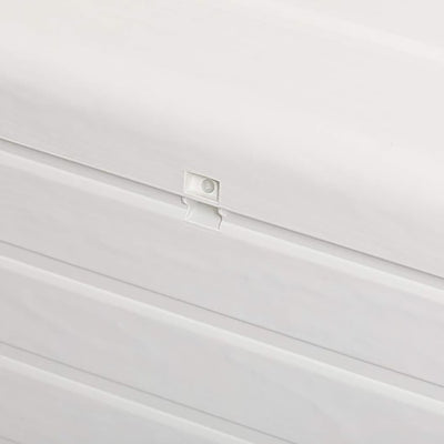 Toomax Foreverspring Deck Patio Garden Storage Box Chest Bench, 70 Gallon White - VMInnovations