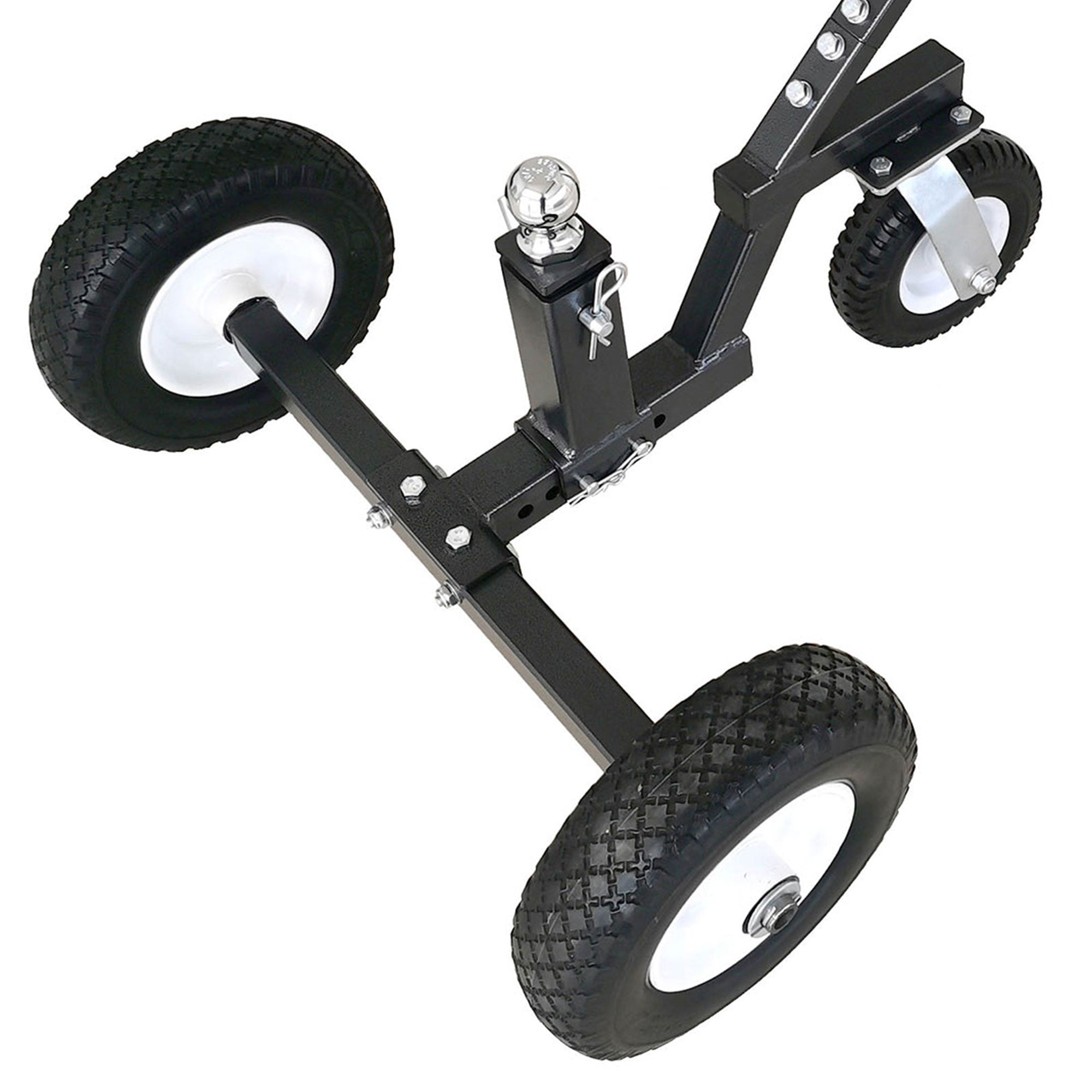 Tow Tuff Adjustable Solid Steel 800lb Capacity Trailer Dolly w/Caster (Open Box)