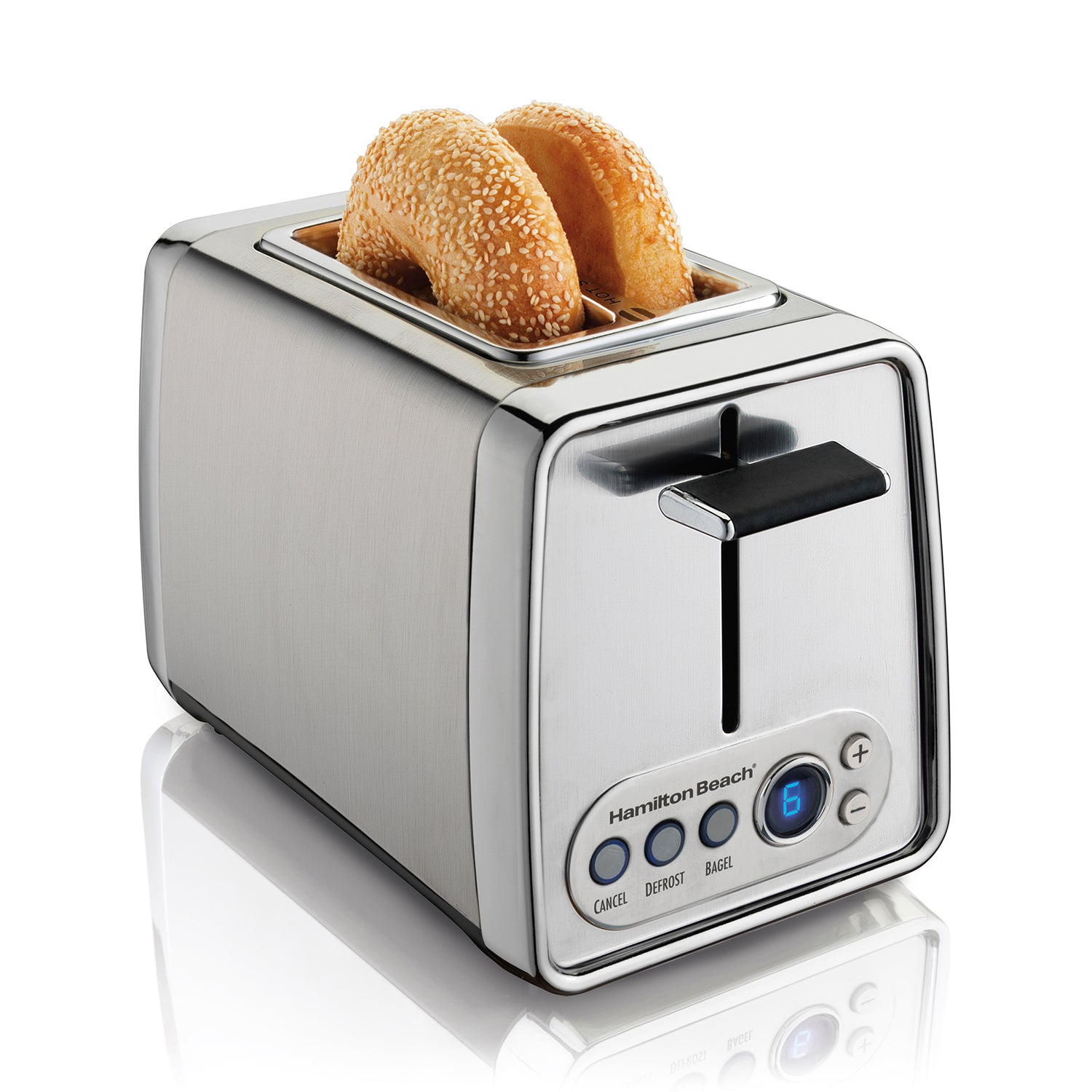 Hamilton FlexBrew Coffee Maker & Modern Chrome 2 Slice Digital Display Toaster