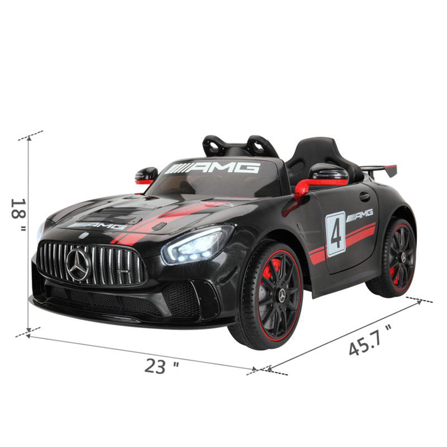 TOBBI 12V Kids Battery-Powered Ride On Toy Mercedes-Benz Car, Black (Used) - VMInnovations
