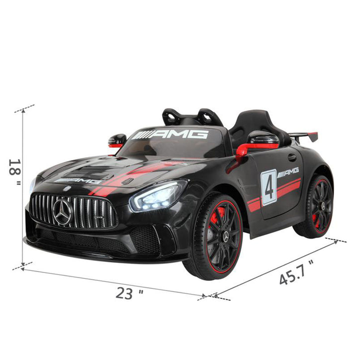 TOBBI 12V Kids Electric Battery-Powered Ride On Toy Mercedes-Benz Car, Black - VMInnovations