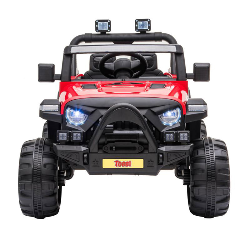 TOBBI 12V Kids Electric Battery-Powered Ride On 3 Speed SUV Car, Red (Damaged)