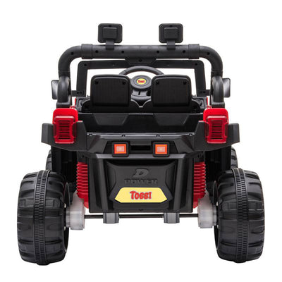 TOBBI 12V Kids Electric Battery-Powered Ride On 3 Speed Toy SUV Truck Car, Red - VMInnovations