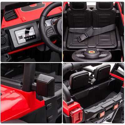 TOBBI 12V Kids Battery-Powered Ride On 3 Speed Toy SUV Truck Car, Red (Used) - VMInnovations