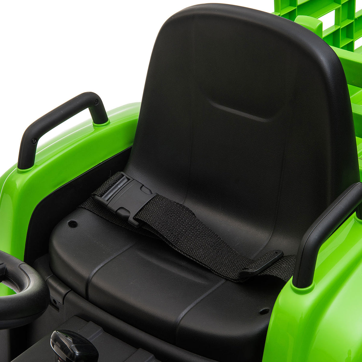 TOBBI 12V Kids Electric Ride On Toy Tractor with Trailer, Green (For Parts)