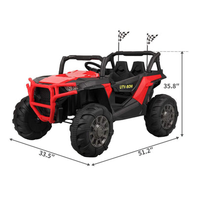 TOBBI 12V Kids Electric Battery-Powered RideOn 3 Speed Toy SUV Car Red(Open Box)