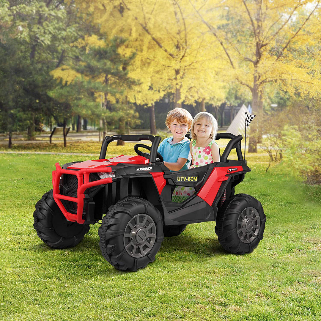 TOBBI 12V Kids Battery-Powered Ride On 3 Speed Toy SUV Buggy Car Red (For Parts)