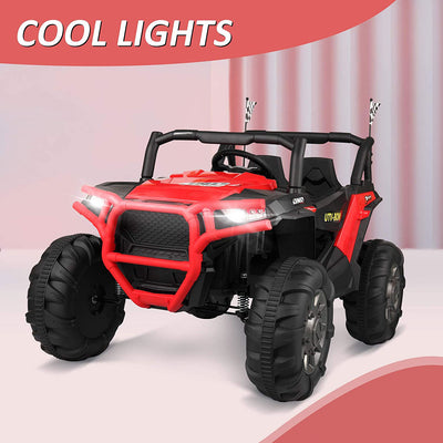 TOBBI 12V Kids Electric Battery-Powered Ride On 3 Speed Toy SUV Buggy Car, Red