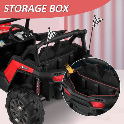 TOBBI 12V Kids Electric Battery-Powered RideOn 3 Speed Toy SUV Car Red(Open Box)