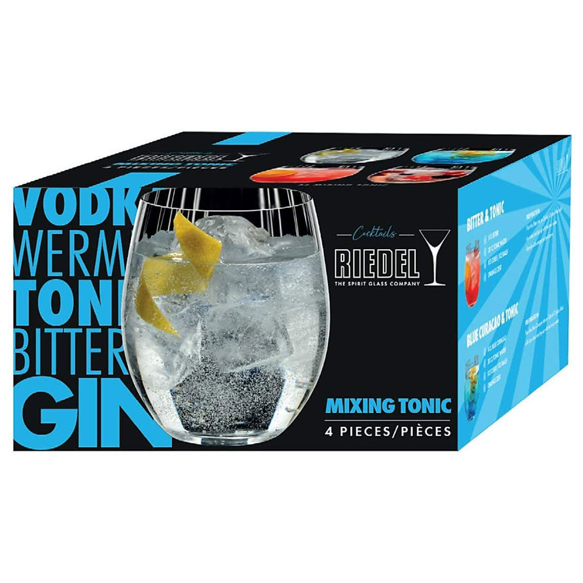 Riedel Tumbler Mixing Series Tonic Cocktail Set, Set of 4 Glasses (Open Box)