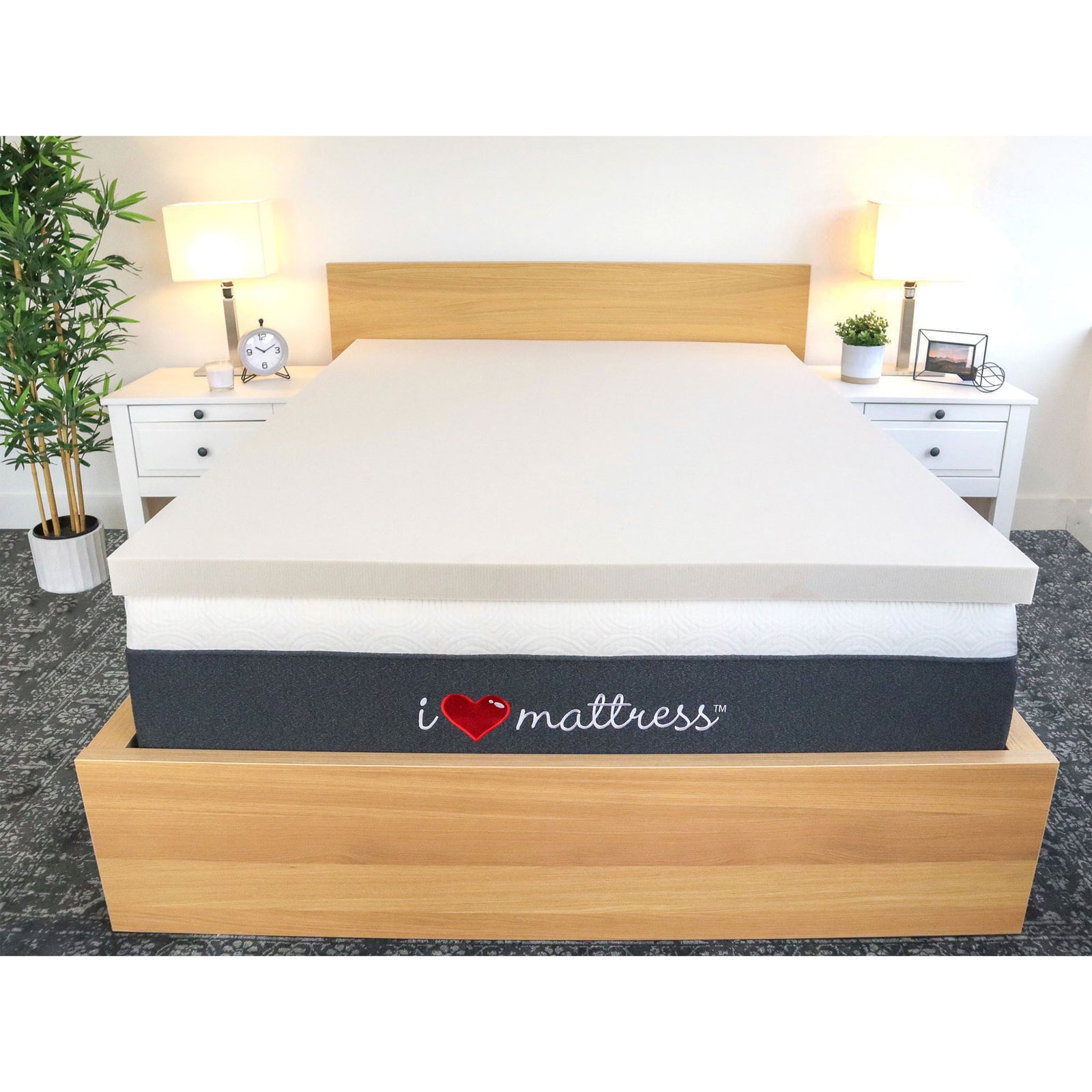 I Love Pillow Gel Infused Memory Foam Copper Mattress Topper, Twin XL (Open Box) - VMInnovations