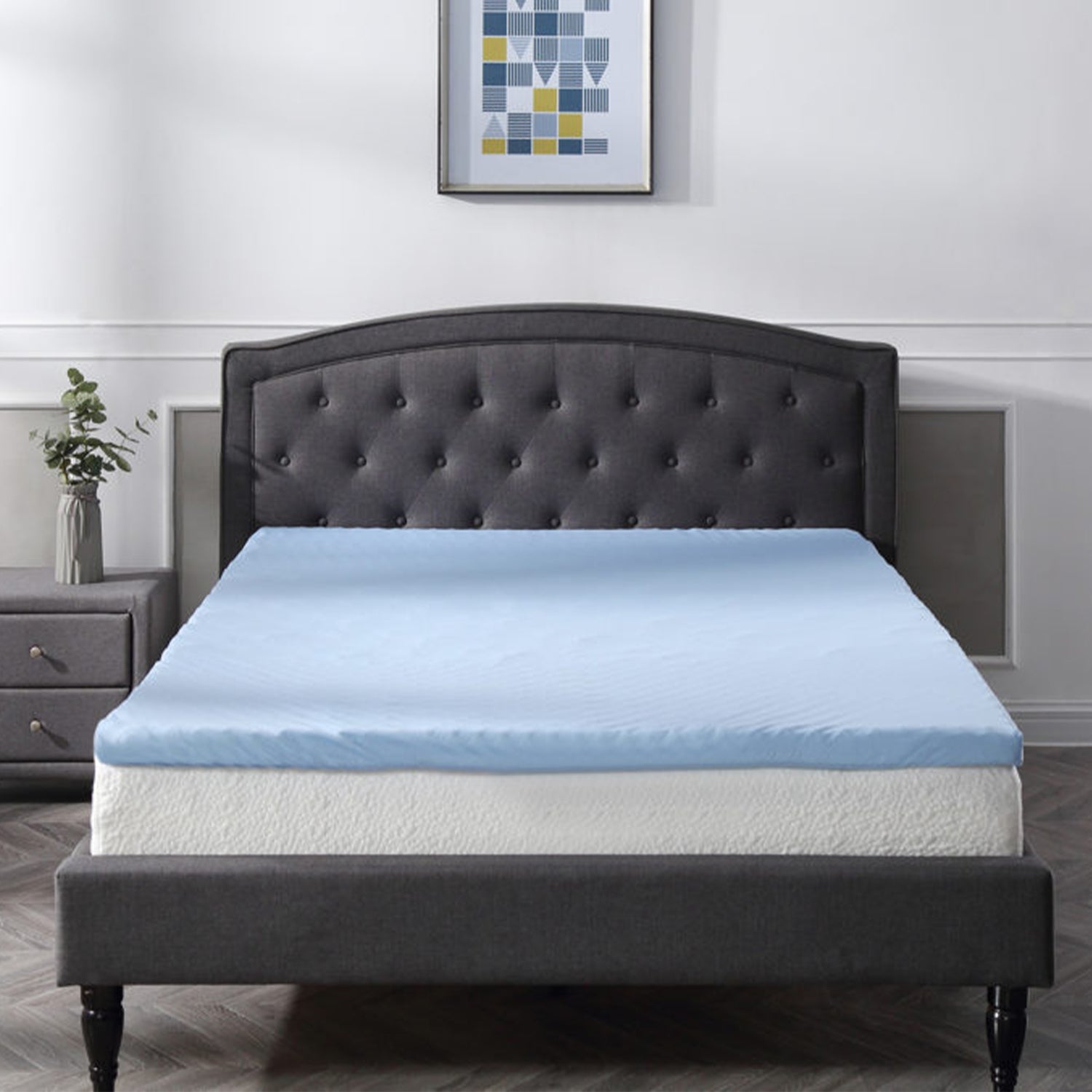 Classic Brands Cool Cloud 3 Inch Memory Foam Mattress Topper, Twin Extra Long