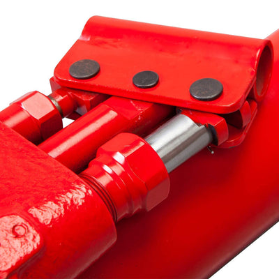 Big Red 8 Ton Hydraulic Long Ram Jack w/ Double Piston Pump & Clevis Base, Red