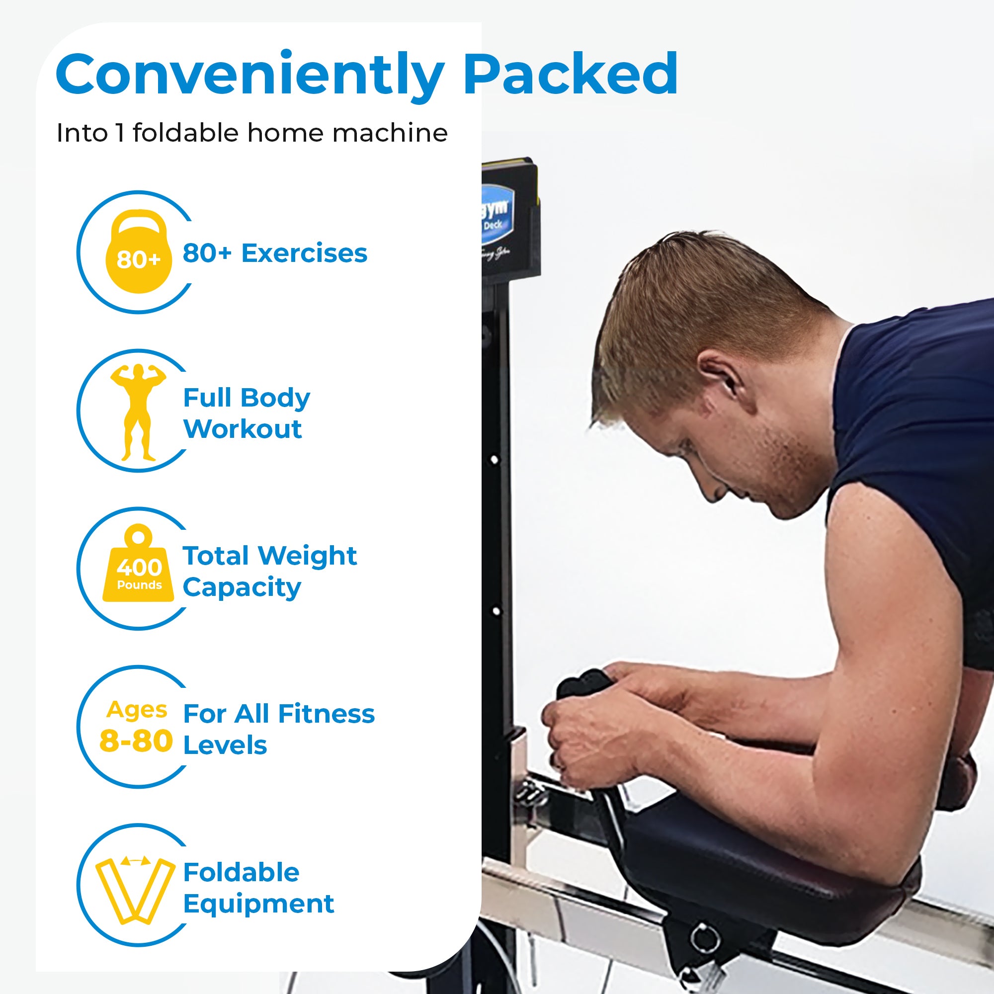Total Gym XLS Unisex Home Gym Workout Machine with Ab Crunch Bench (Open Box) - VMInnovations