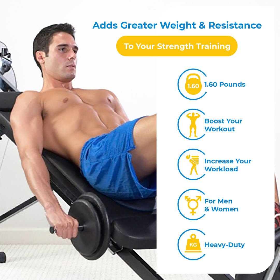 Total Gym Heavy Duty Total Gym Home Unit Weight Bar for Added Strength, Chrome - VMInnovations