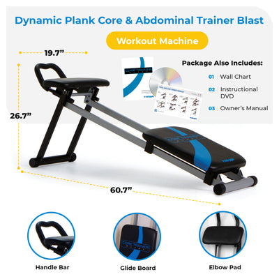 Total Gym Fitness Dynamic Plank Core & Abdominal Trainer Blast Workout Machine - VMInnovations