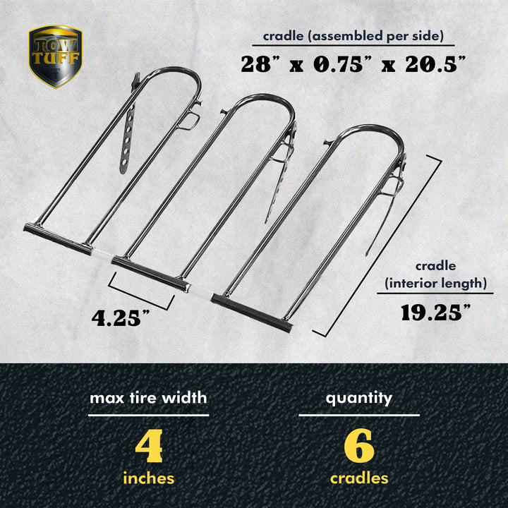 Tow Tuff Fat Tire Bike Cradle Kit for 3 Bikes with Adjustable Straps (Used) - VMInnovations