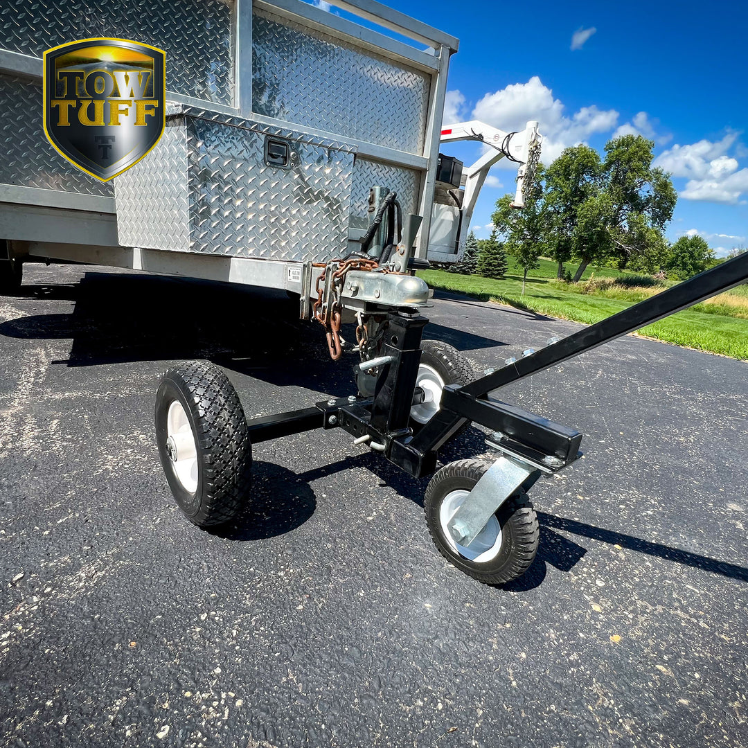 Tow Tuff Adjustable Solid Steel 800lb Capacity Trailer Dolly w/Caster (Open Box)