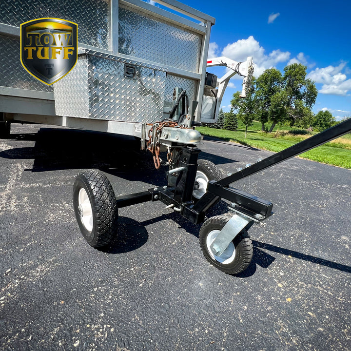 Tow Tuff Adjustable Solid Steel 800lb Capacity Trailer Dolly w/Caster (Open Box)