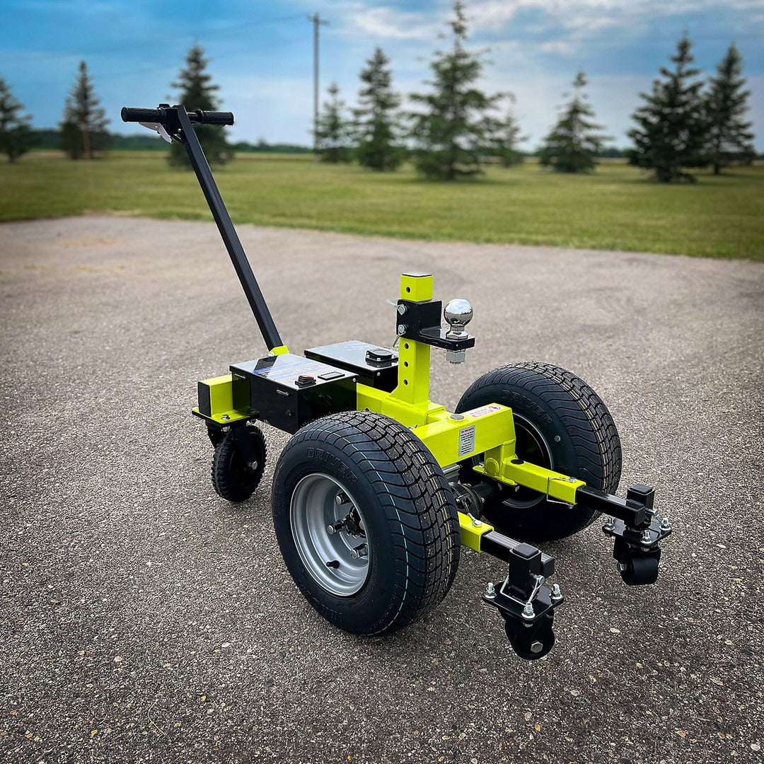 Tow Tuff 7500 Pound Capacity Electric Trailer Dolly with Pnuematic Tires, Green