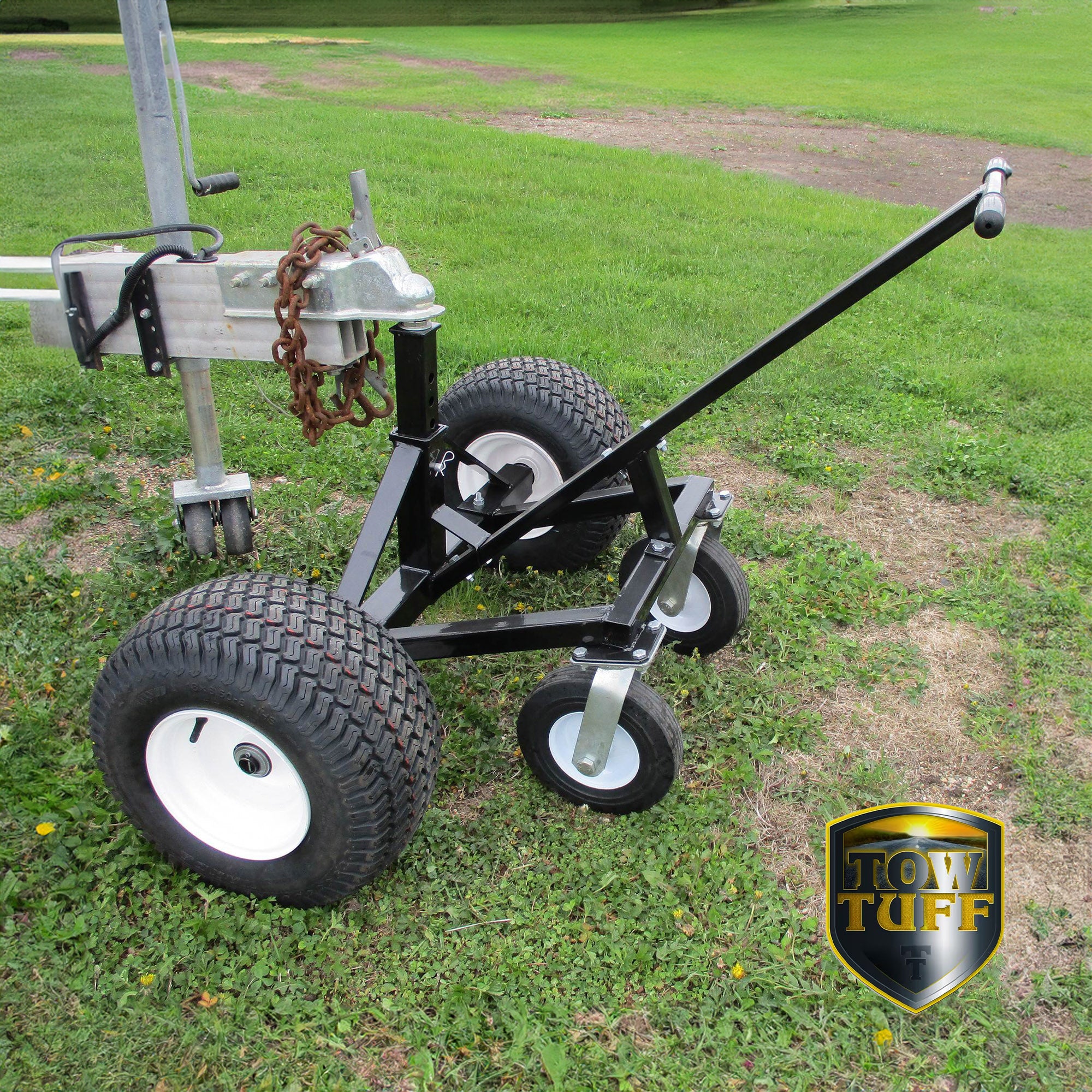 Tow Tuff TMD-15002C Adjustable Steel 1500 lb Heavy Duty Trailer Dolly w/ Caster - VMInnovations