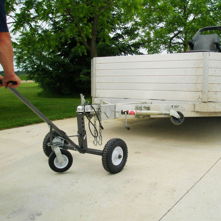 Tow Tuff Adjustable Solid Steel 800lb Capacity Trailer Dolly w/Caster (Open Box)