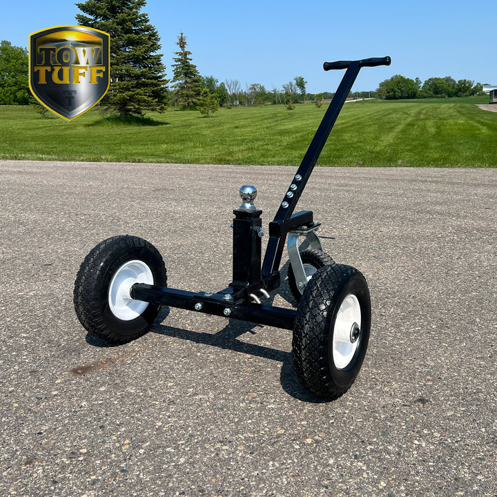 Tow Tuff Adjustable Solid Steel 800lb Capacity Trailer Dolly w/Caster (Open Box)