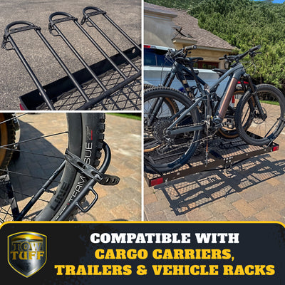 Tow Tuff Fat Tire Bike Cradle Kit for 3 Bikes with Adjustable Straps (Open Box)