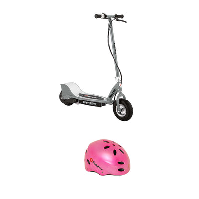 Razor E325 Electric Battery Ride On Kids Scooter and V17 Youth Sport Helmet