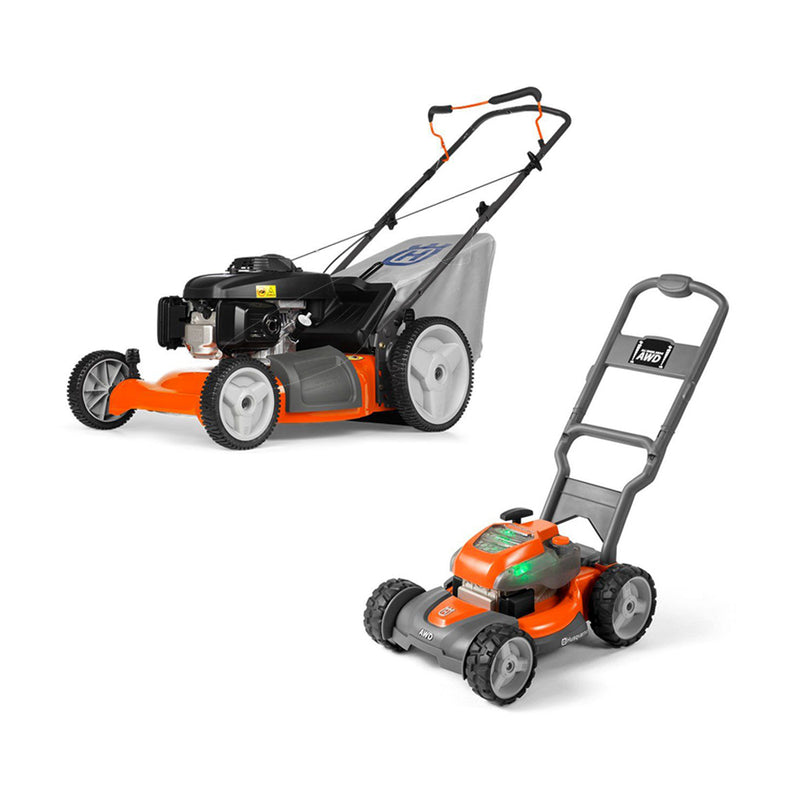 Husqvarna 7021P 160cc 21 Inch Walk Behind Push Mower and Toy Lawn Mower for Kids