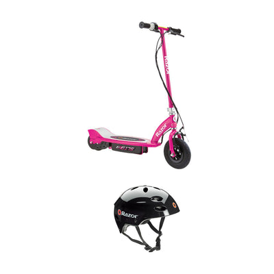 Razor E175 Kids Motorized 24V Electric Ride-On Scooter with Youth Helmet, Pink