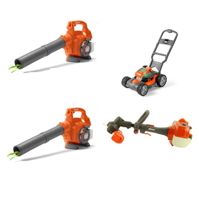 Husqvarna Kids Toddler Toy Battery Lawn Leaf Blower(2), Lawn Mower & Trimmer