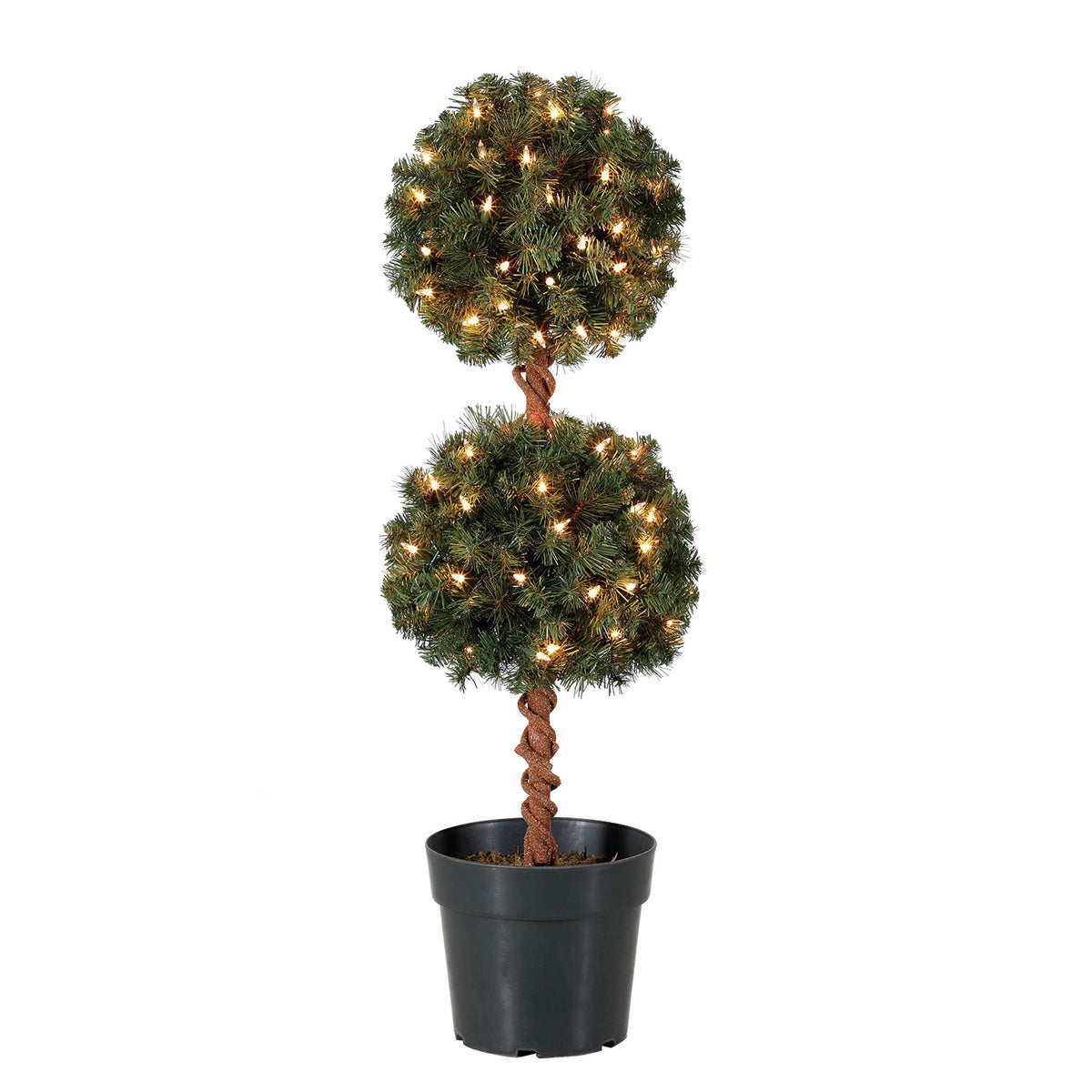 Home Heritage 4 Ft Artificial Tree w/ Clear Lights + 3 Ft Tree + 2.5 Ft Tree