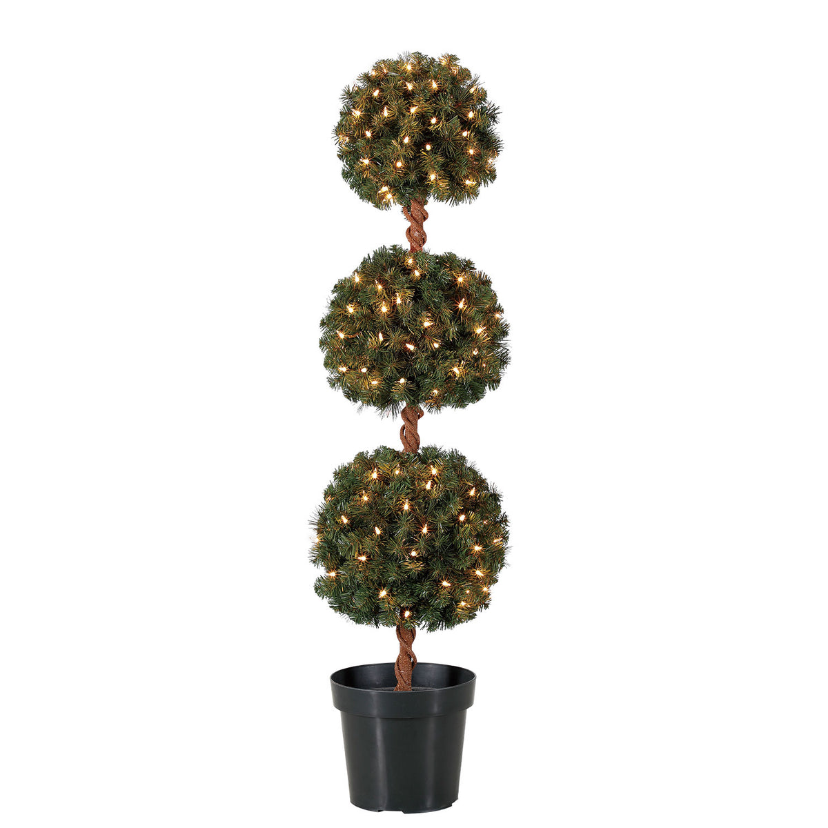 Home Heritage 4 Foot Artificial Tree w/ Lights + 3 Ft Artificial Tree w/ Lights