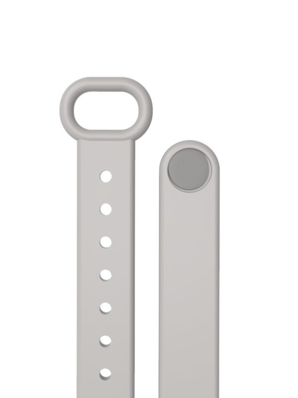 BOND TOUCH Single Vibrating Waterproof Distance Connection Bracelet,White/Silver
