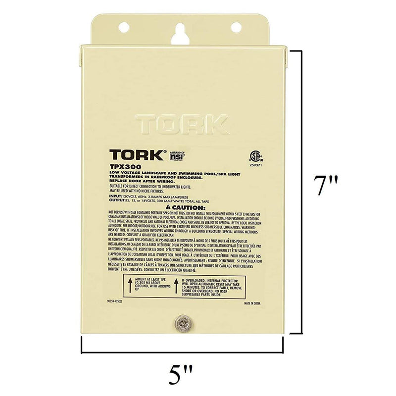 Tork TPX100S Low Voltage 100 Watt Safety Transformer for Pool (Used)