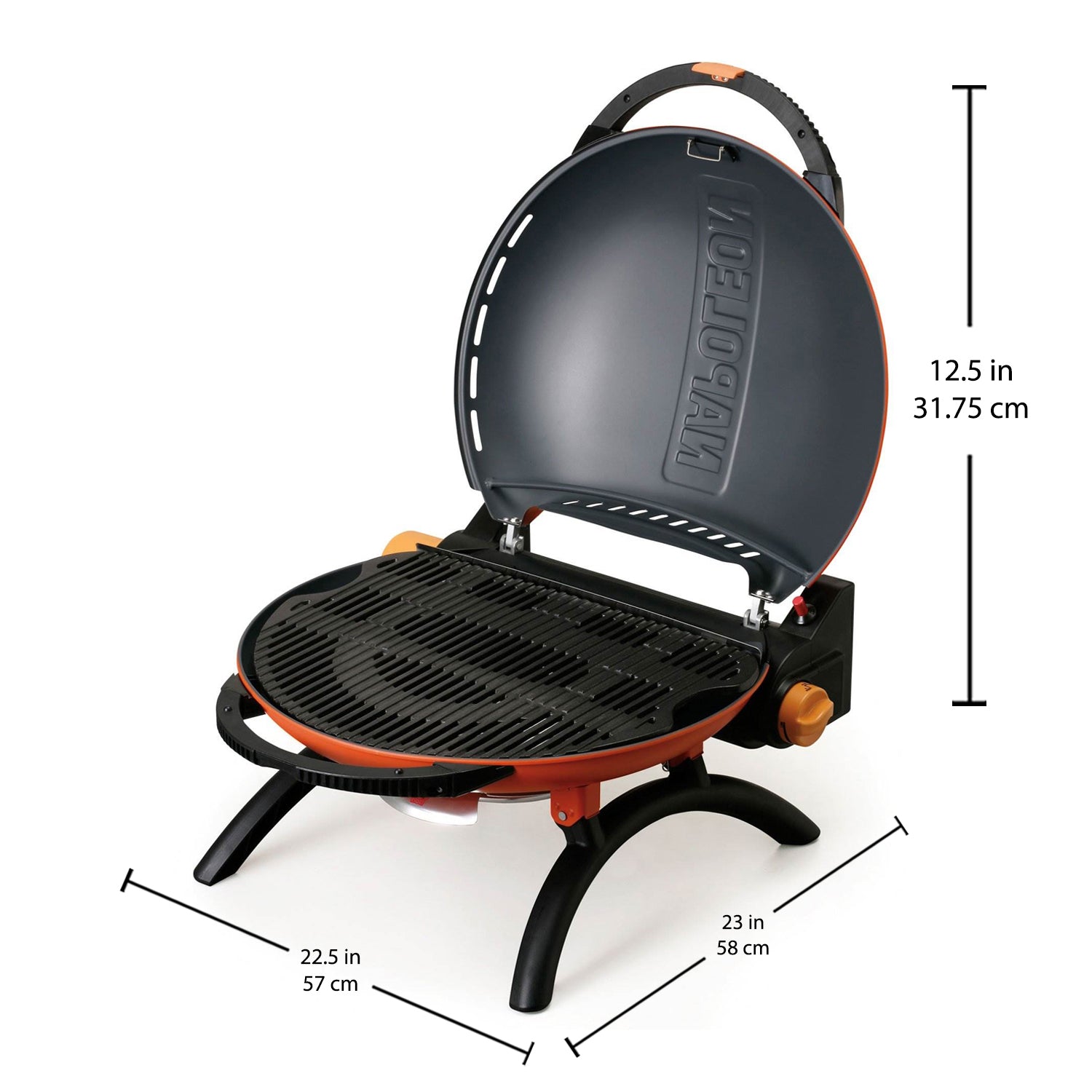 Napoleon TravelQ 2225 Rust Resistant Portable Compact Propane Gas Grill, Orange