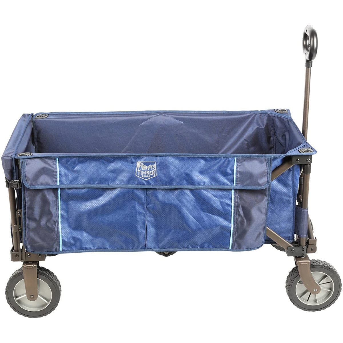 Timber Ridge 21727 Laburnum Foldable Rolling Utility Tailgate Wagon Cart, Blue