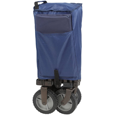 Timber Ridge 21727 Laburnum Foldable Rolling Utility Tailgate Wagon Cart, Blue