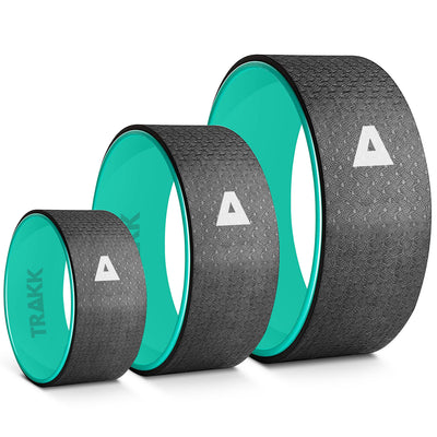 3in1 Back Stretch Foam Roller Yoga Wheel, Set of 3, Black (Open Box) - VMInnovations