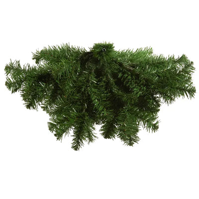 3 Foot Indoor Norway Pine Unlit Artificial Half Christmas Tree, Green (Open Box) - VMInnovations