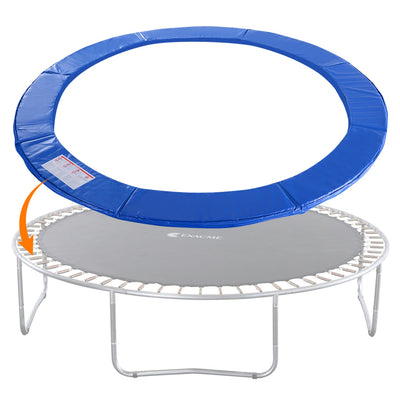 14 Ft Round Trampoline Frame Spring Cover Safety Pad Replacement, Blue (Used)