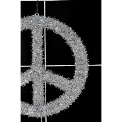 Home Heritage 22 Inch Unlit Artificial Peace Sign Wreath (Open Box)