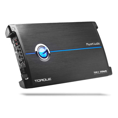 Planet Audio TR5000.1D Mono Car Sub Amplifier, 5000 Watts, 1 Ohm Stable (2 Pack)