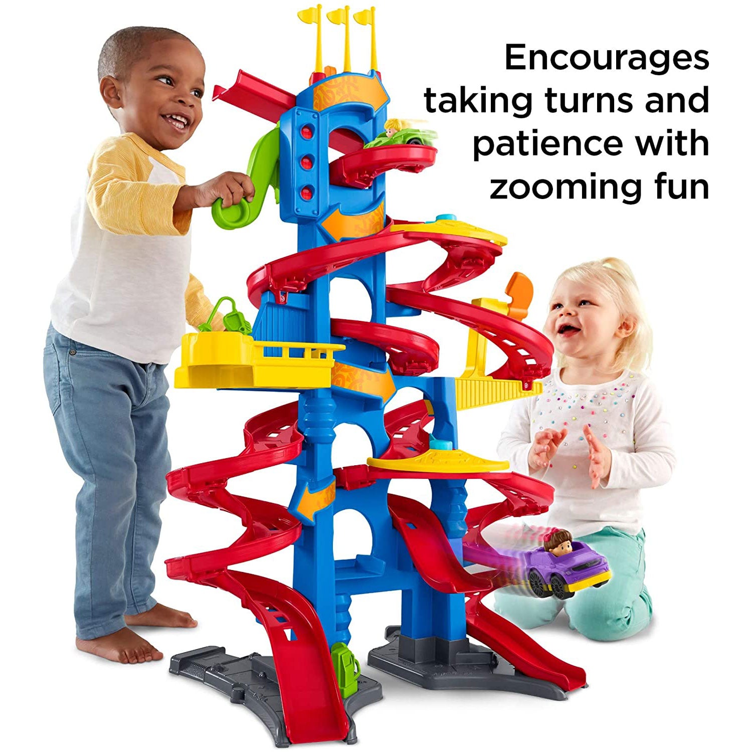Fisher-Price Little People Collection Take Turns 3-Foot Skyway with 2 Wheelies