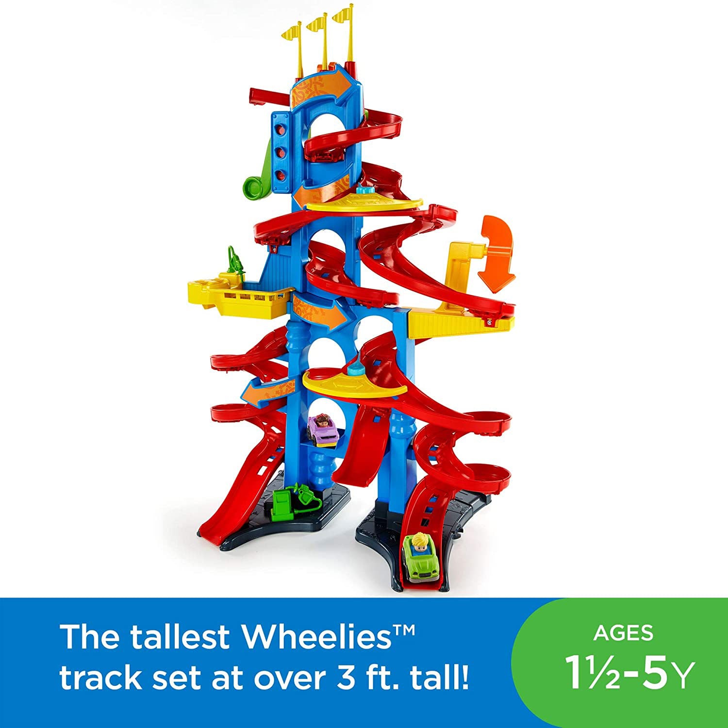 Fisher-Price Little People Collection Take Turns 3-Foot Skyway with 2 Wheelies