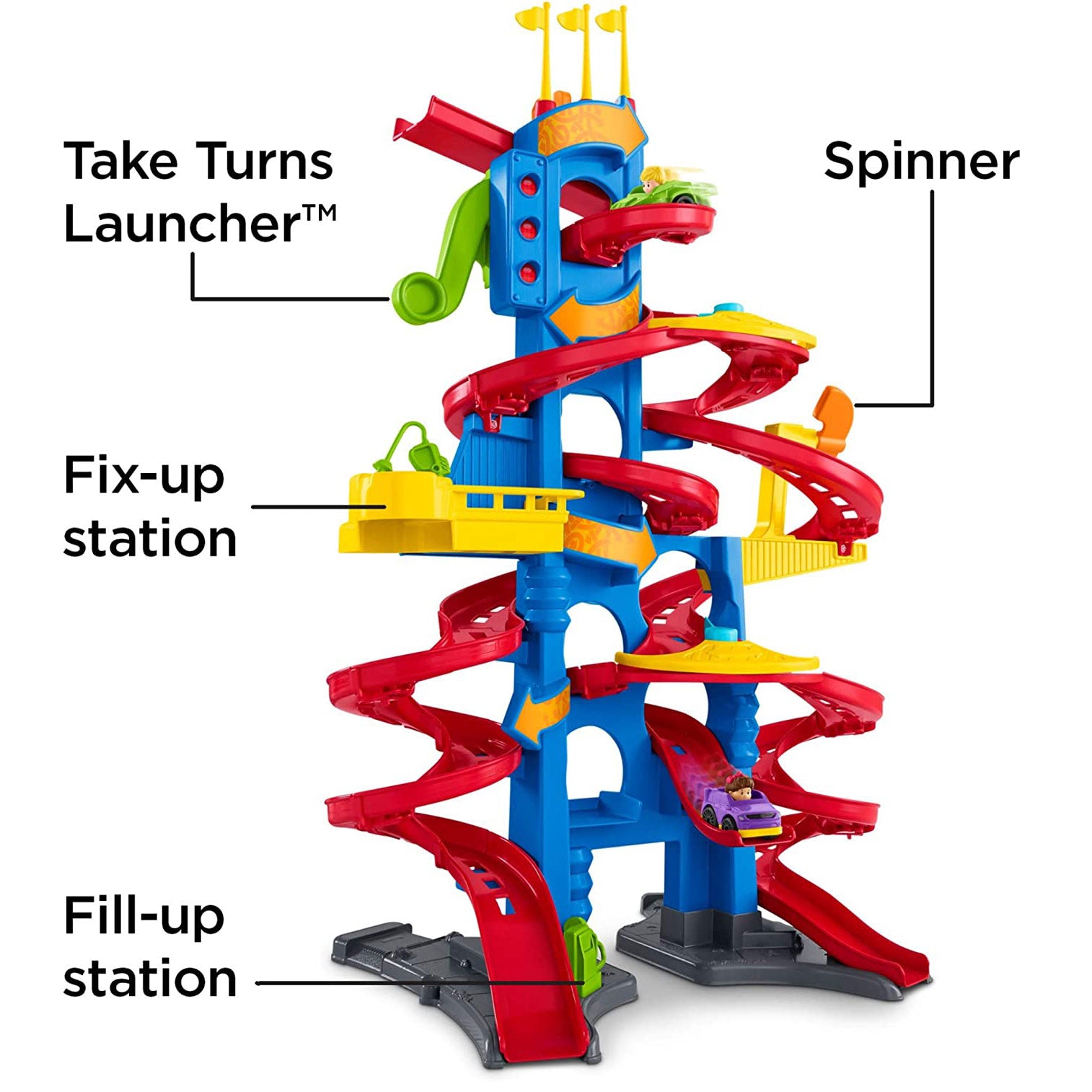 Fisher-Price Little People Collection Take Turns 3-Foot Skyway with 2 Wheelies