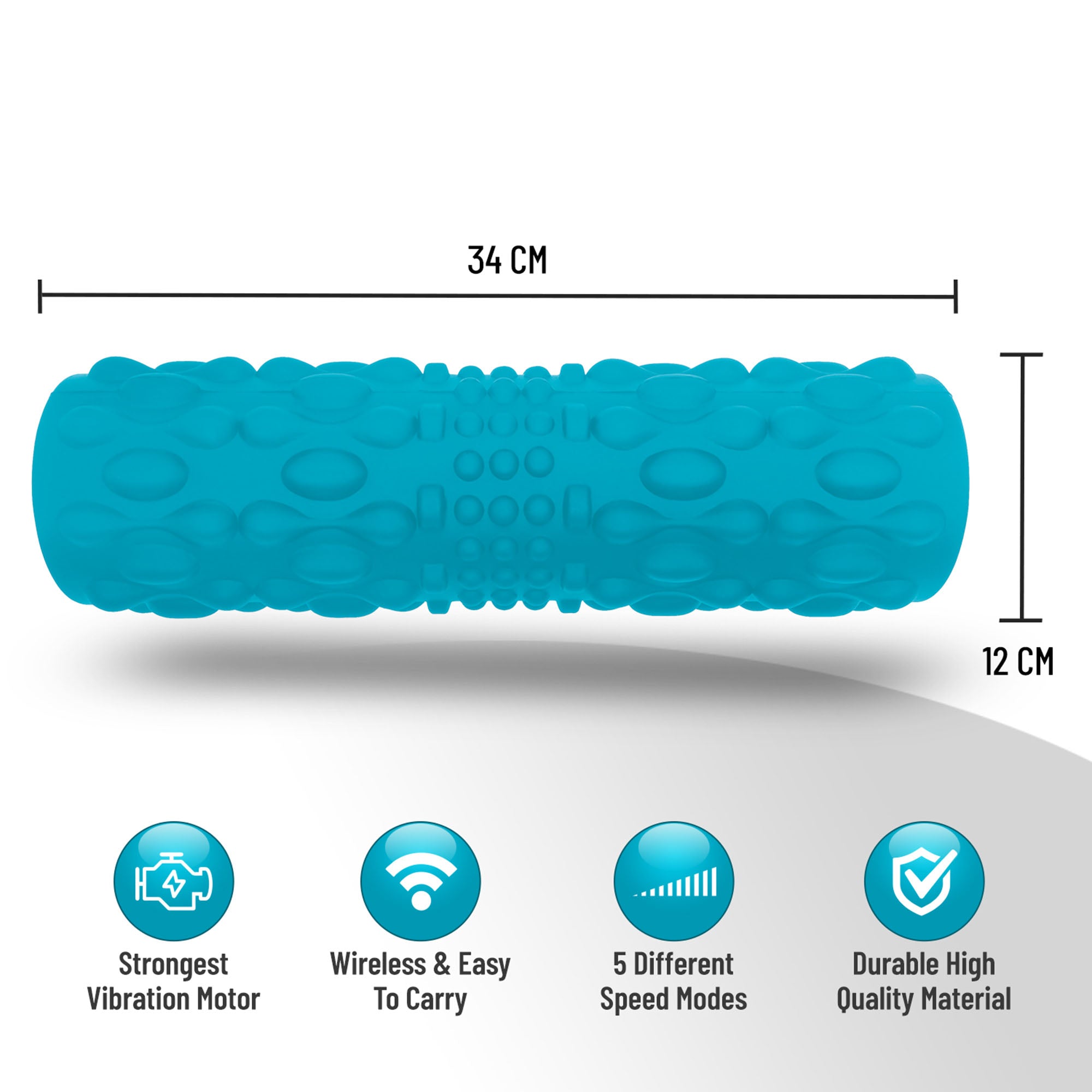 TRAKK Acu-Roller 5 Speed Post Recovery Deep Tissue Massage Foam Roller(Open Box)